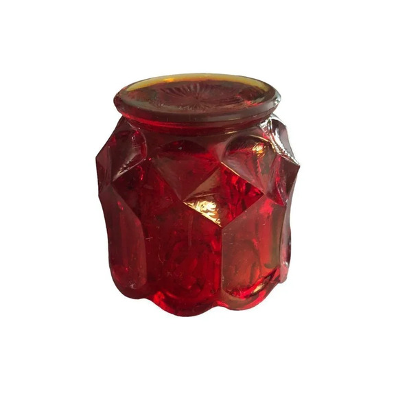 VINTAGE L.E. Smith Glass "Dominion" Flame or Amberina Toothpick/Matchstick Holde - Picture 5 of 7